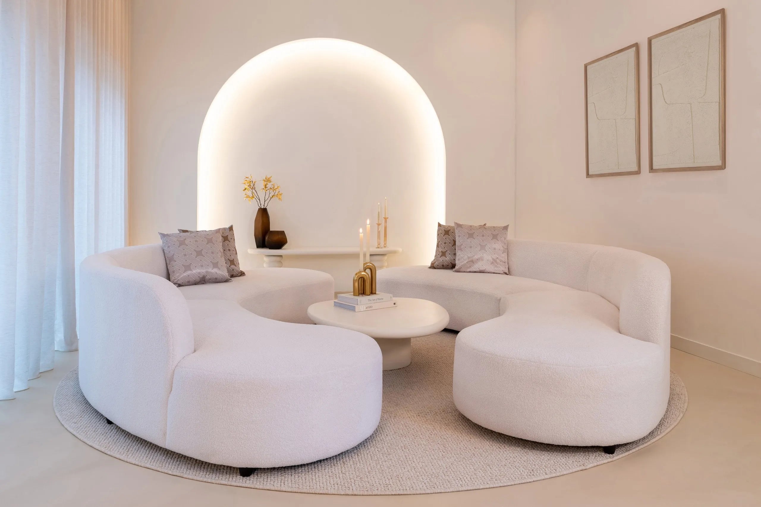 Richmond Interiors Bloomstone Soft Chalk White Coffee Table