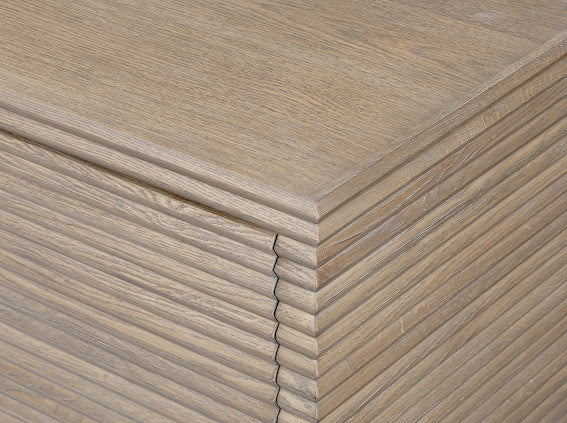 DI Designs Wickham Natural Oak Wood Ribbed Sideboard