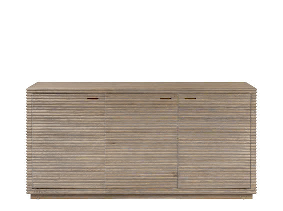 DI Designs Wickham Natural Oak Wood Ribbed Sideboard