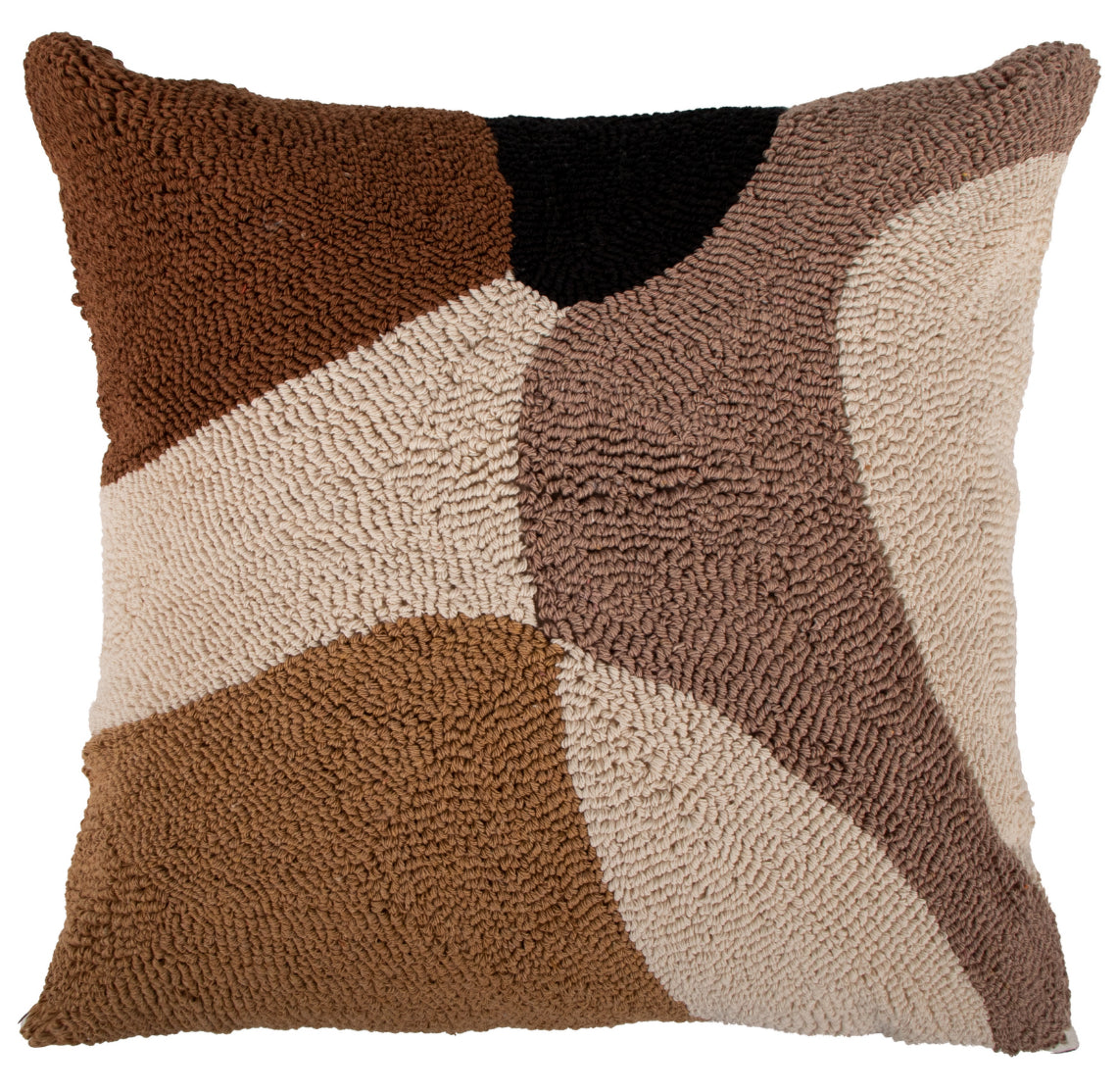 Malini Emb Looped Cushion Abstract Earthy Square Cushion 45x45