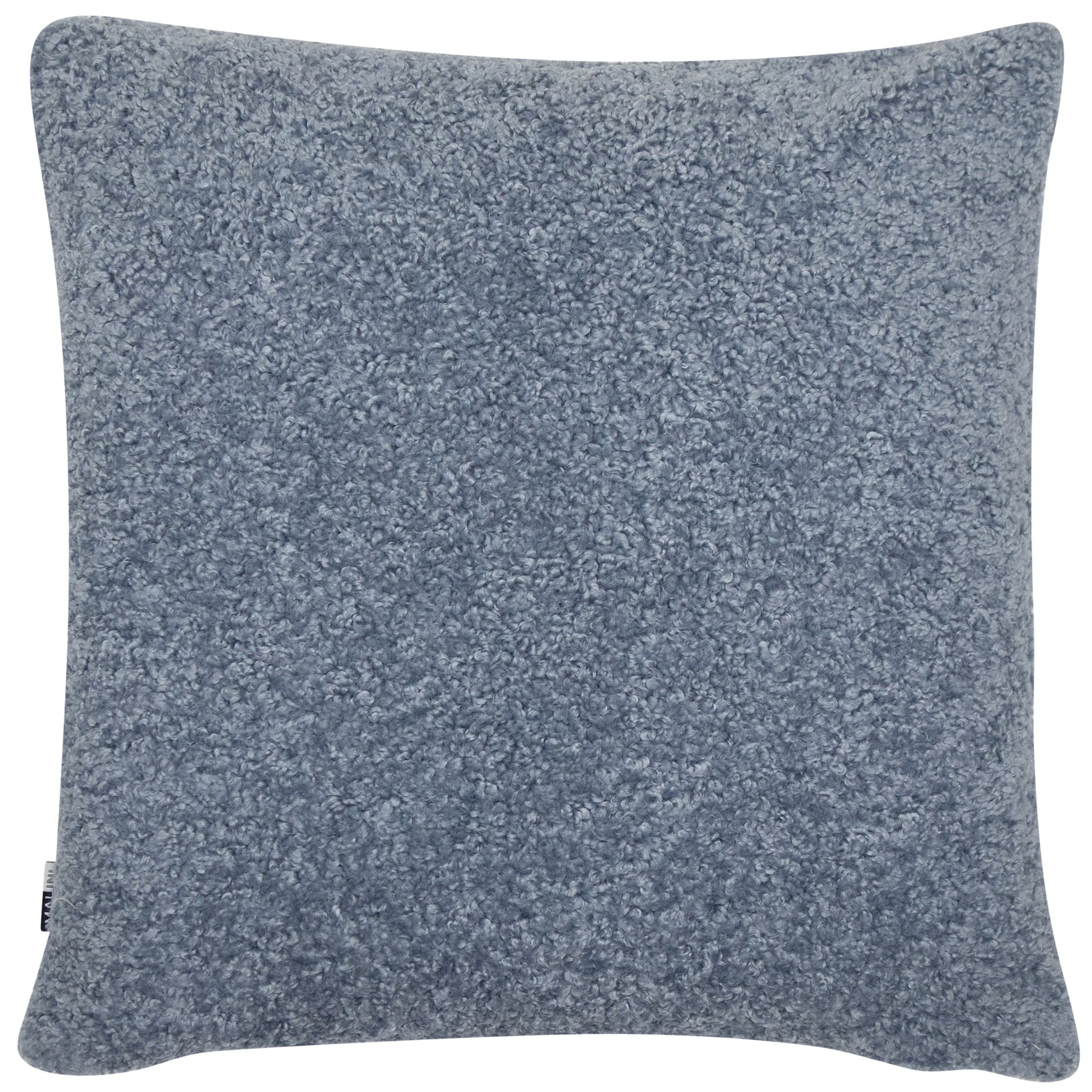 Malini Essence Textured Faux Fur Blue Square Cushion 45x45