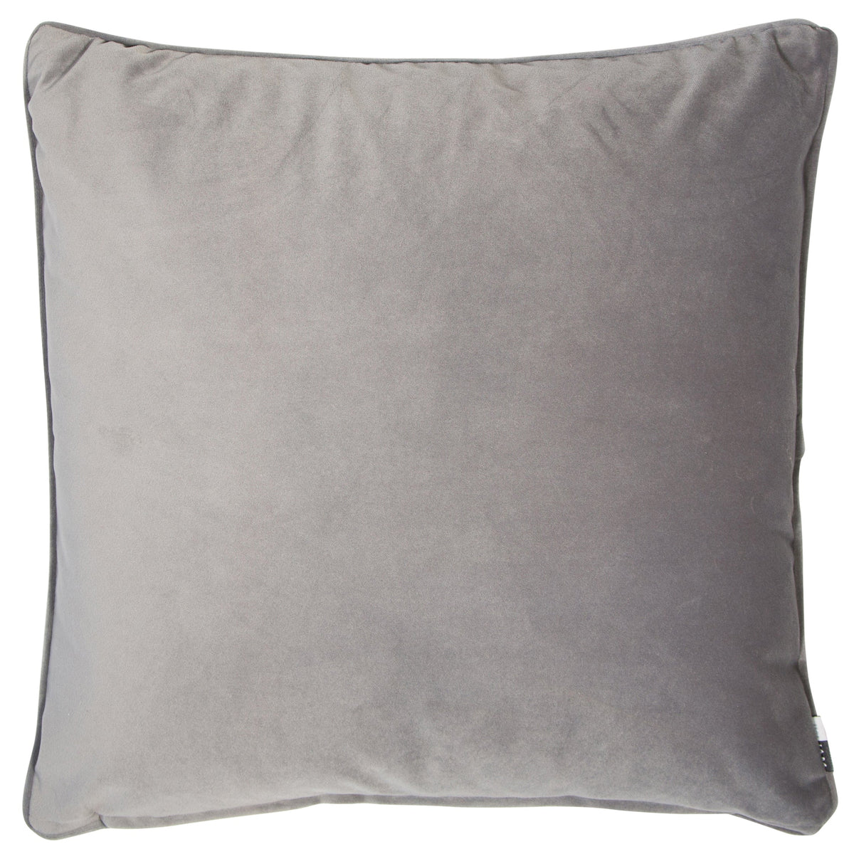 Malini Luxe Velvet Piped Grey Square Cushion 43x43