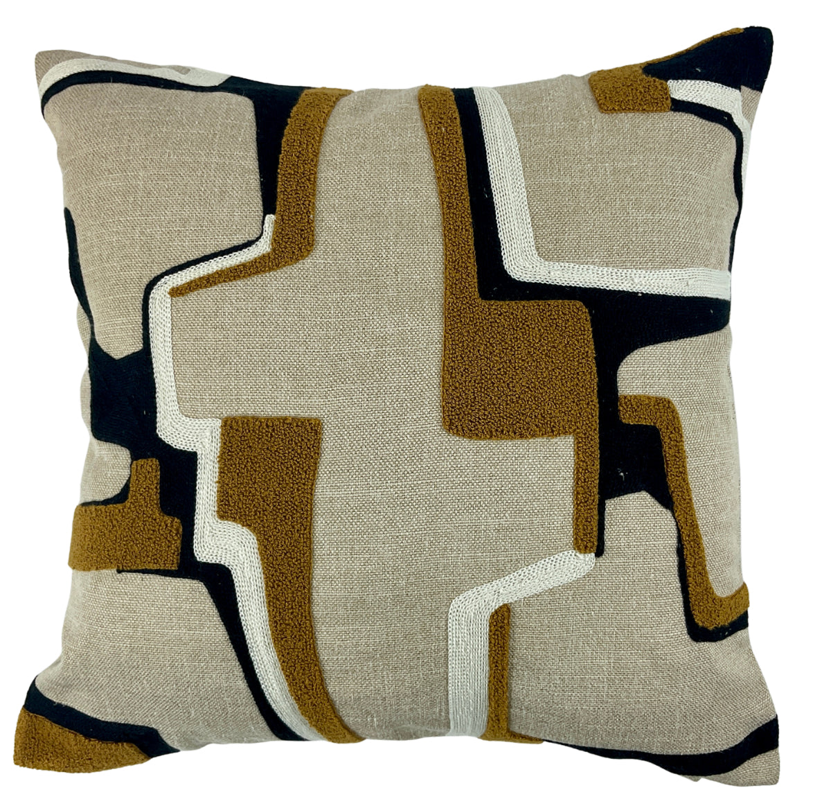 Malini Abstract Emb Cushion Whiskey Square Cushion 45x45