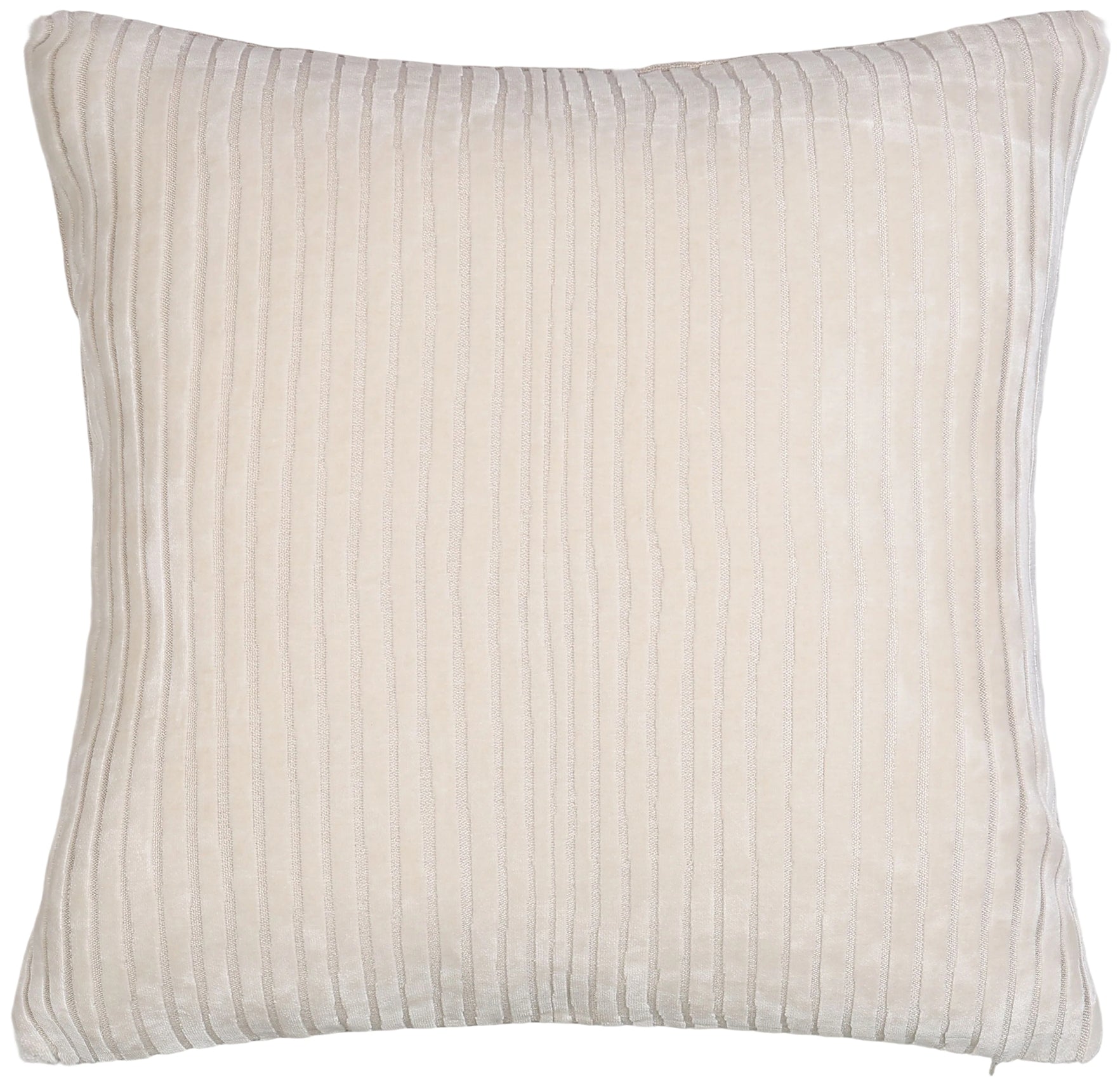CUT VELVET STRIPES IVORY 43 X 43