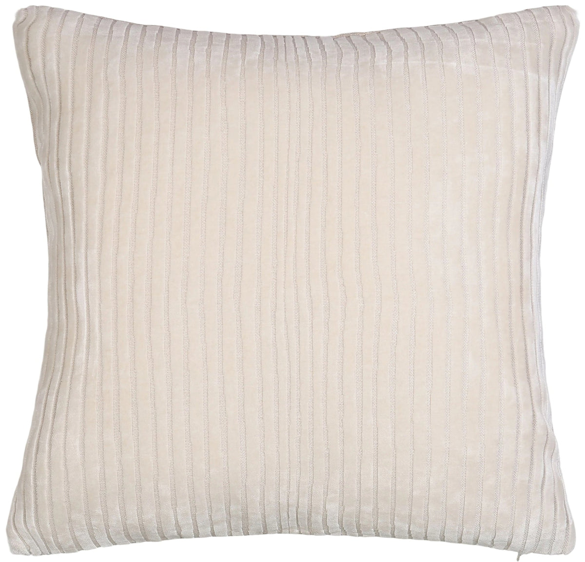 CUT VELVET STRIPES IVORY 43 X 43