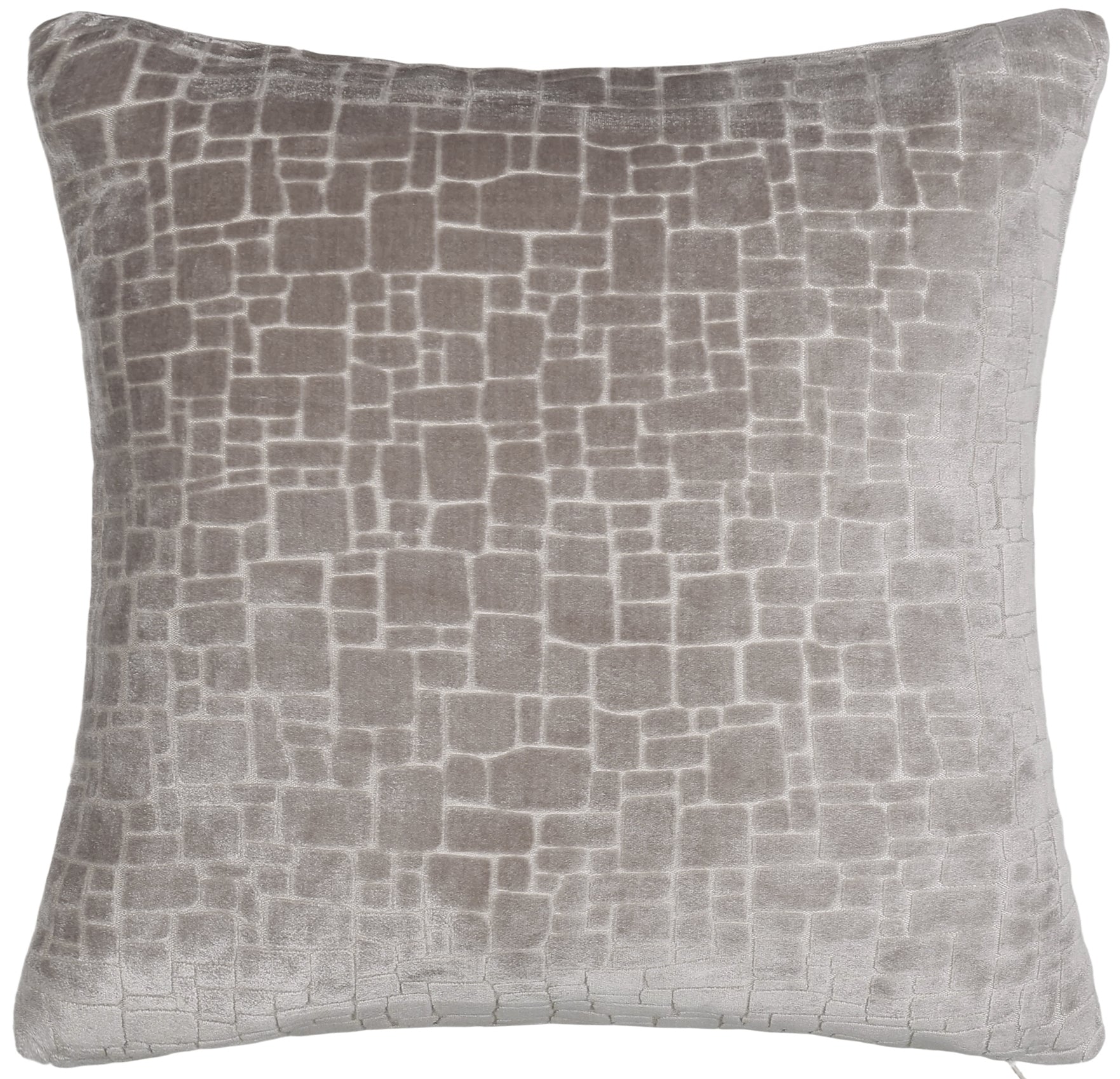 CUT VELVET ABSTRACT SQUARESTAUPE 43X43