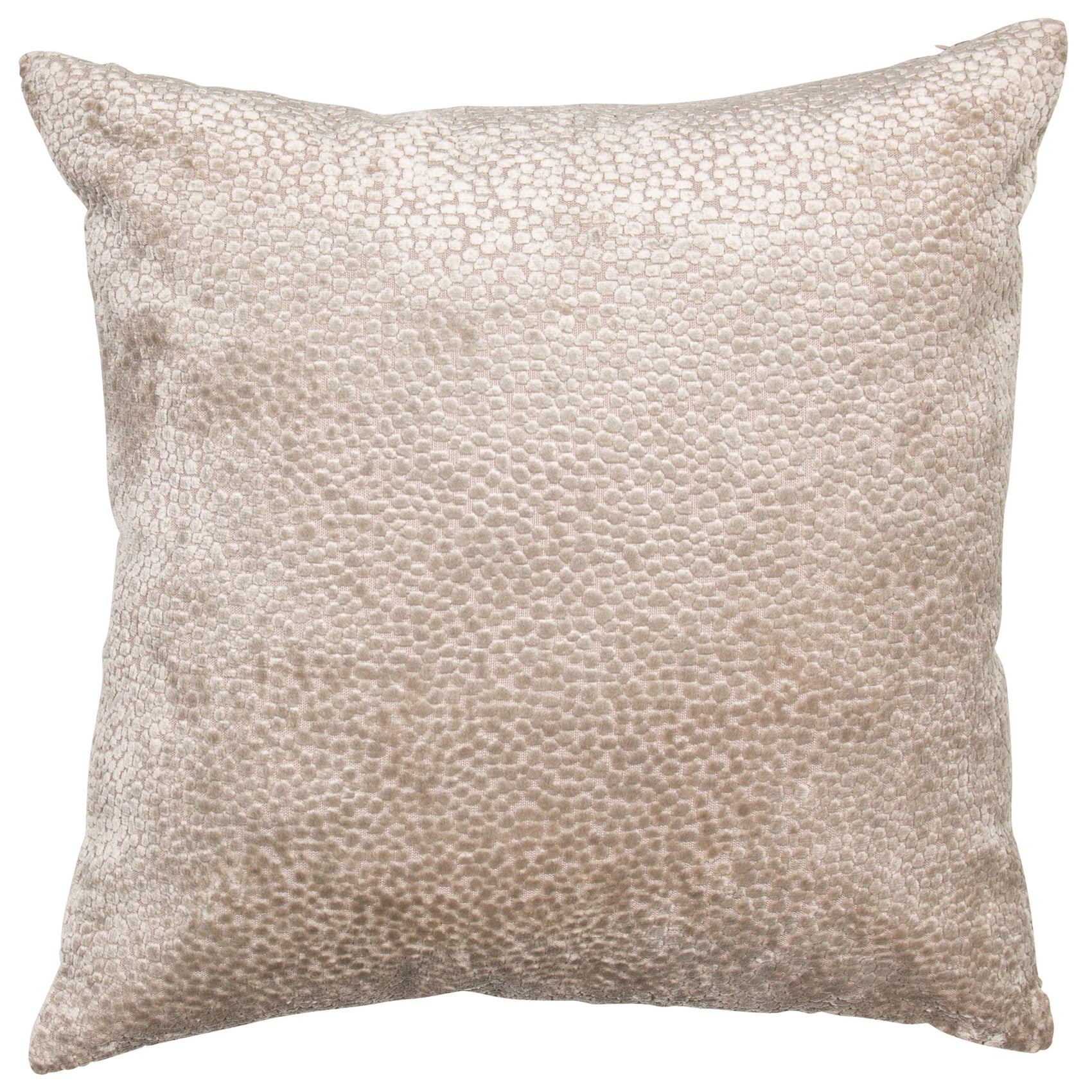 Malini Bingham Burnt Velvet Taupe Square Cushion 43x43
