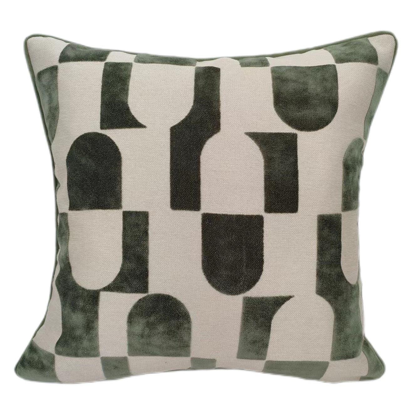 Malini Paul Moneypenny Chillpill Sage Square Cushion 43x43