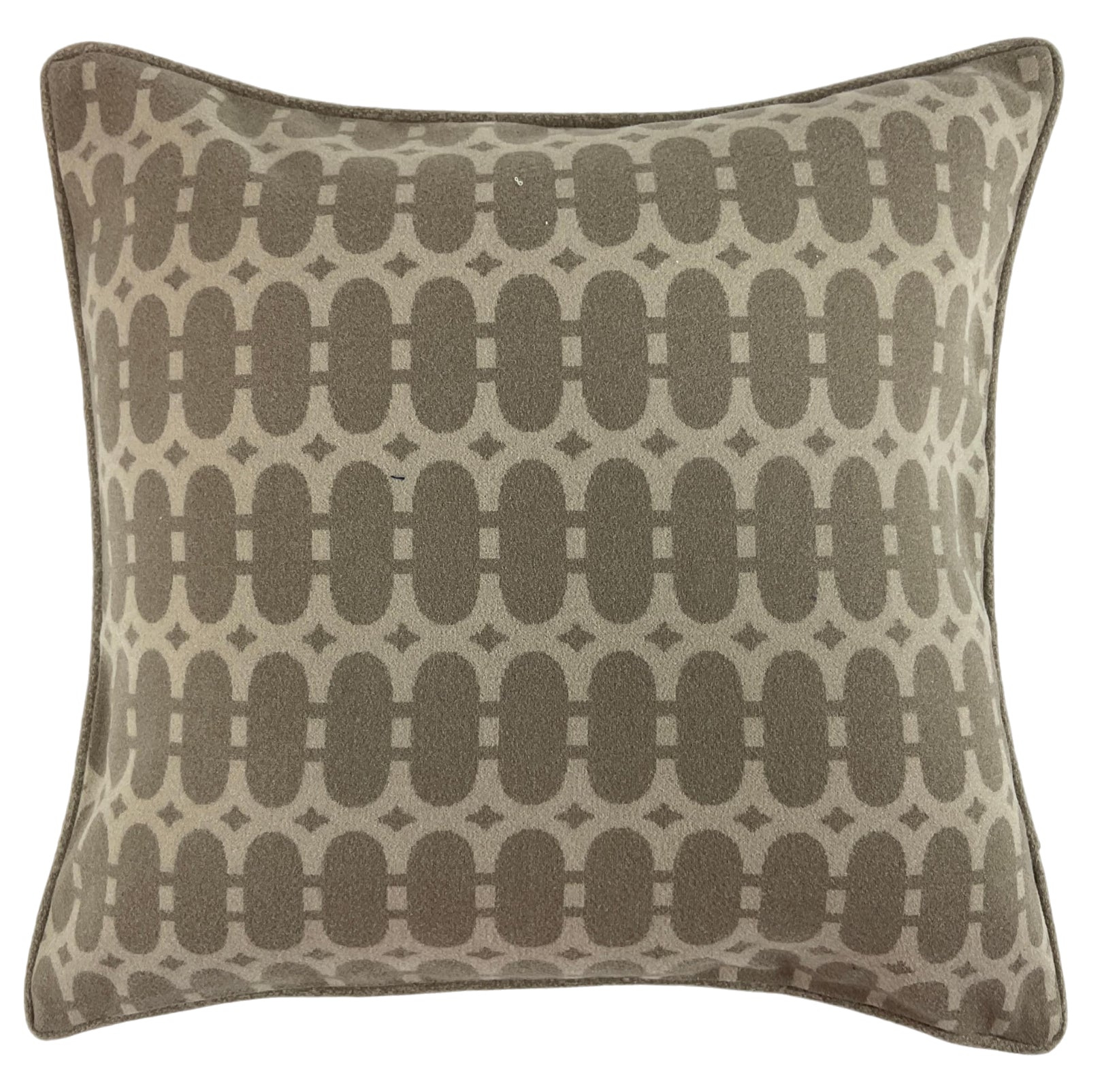 Malini Retro Design Nat On Nat Faux Felt Square Cushion 45x45
