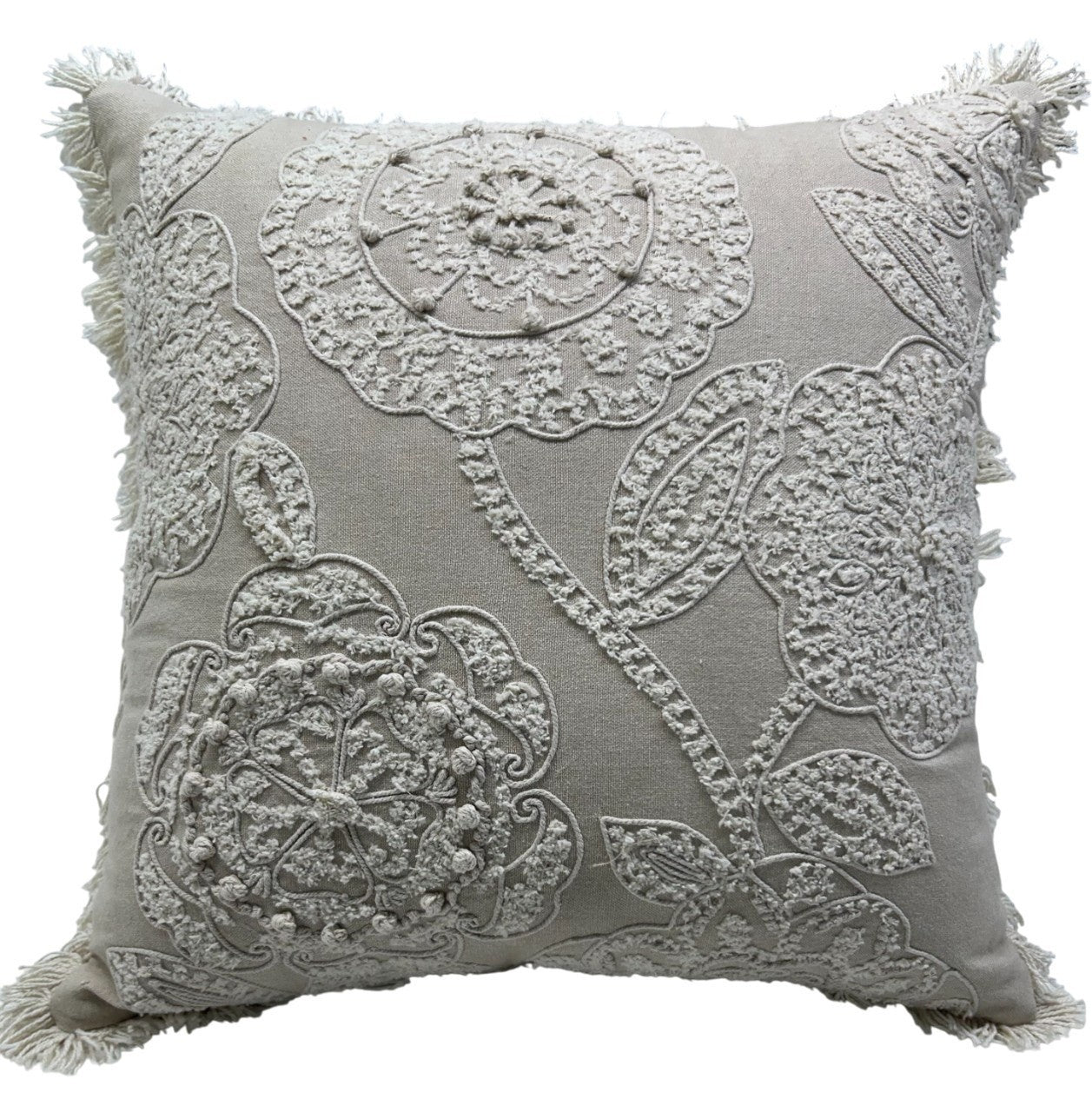 HAND EMB CREAM ON CREAM 45 X 45
