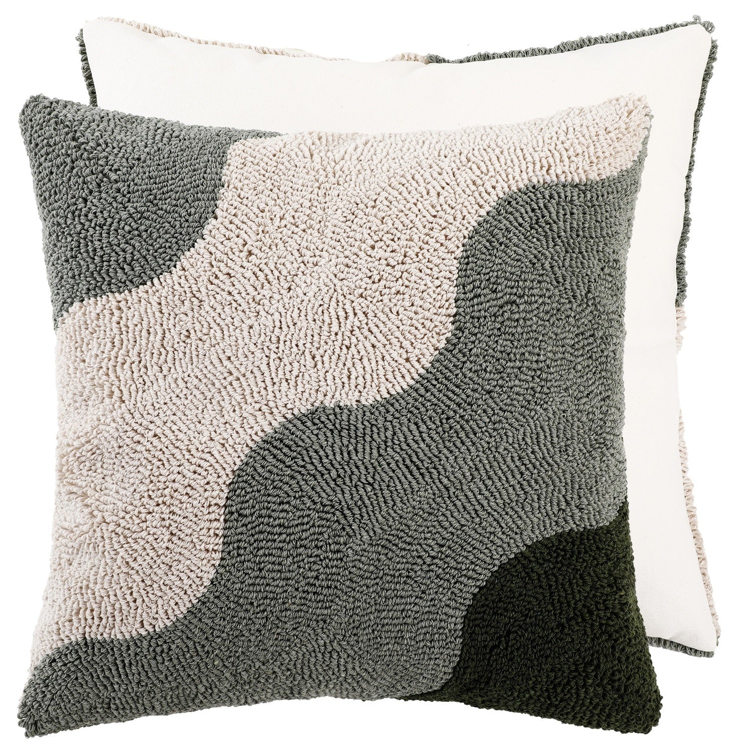 TUFTED WAVES IN A SAGE GREEN 45 X 45