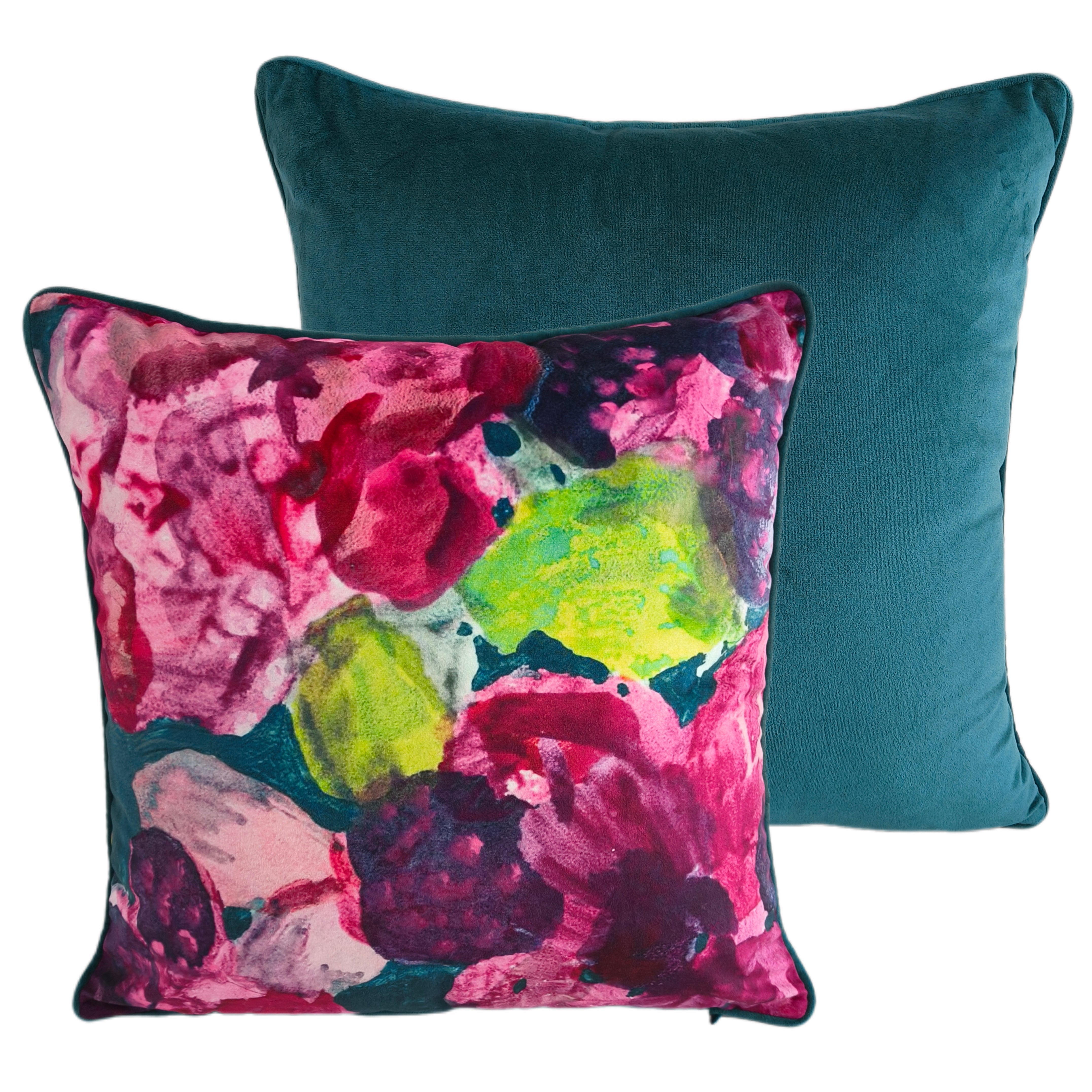 PM FLORAL HAND PAINTED PRINT CUSHION 45X45