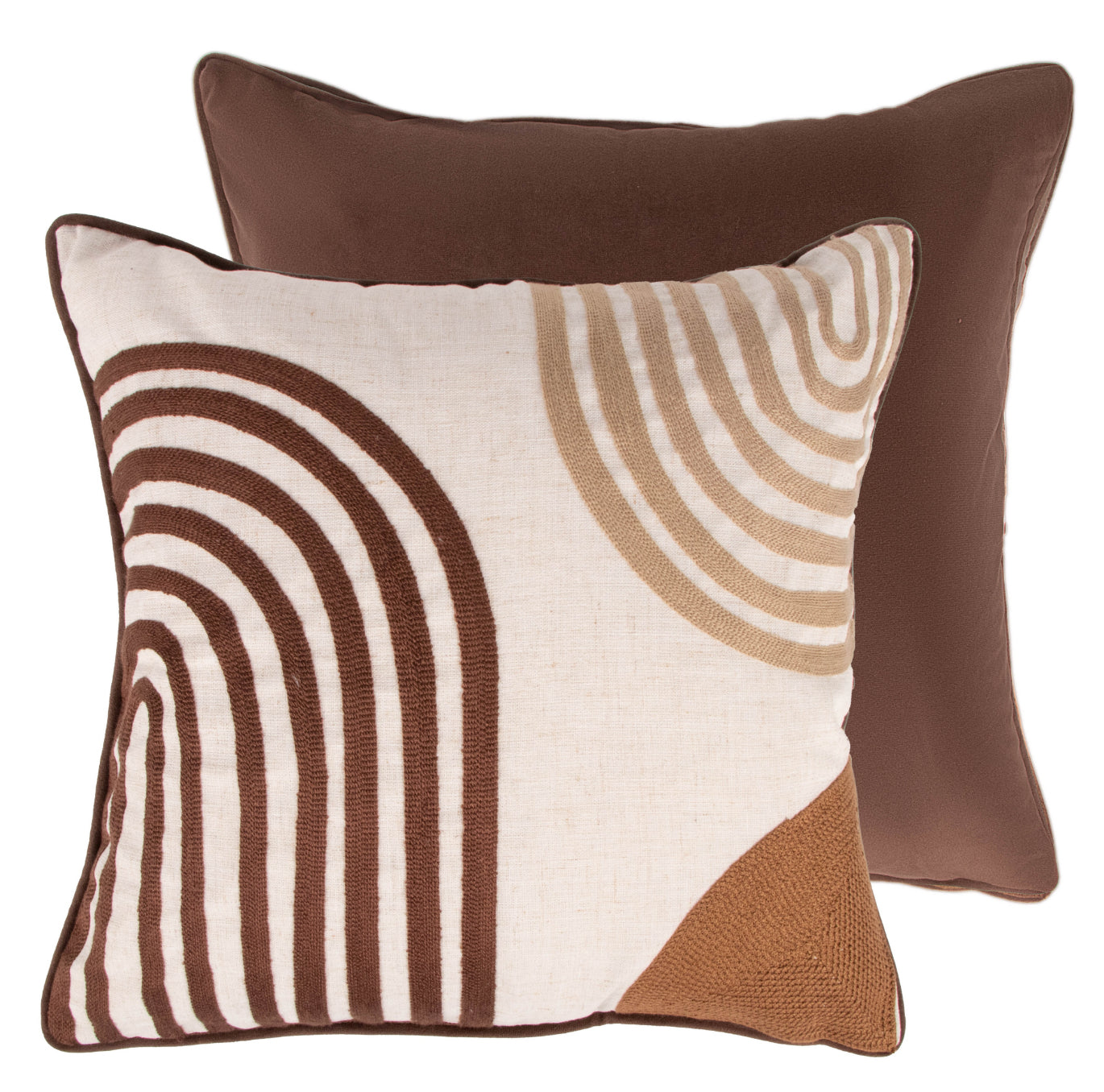Malini Crewl Stitch Curves Square Cushion 45x45