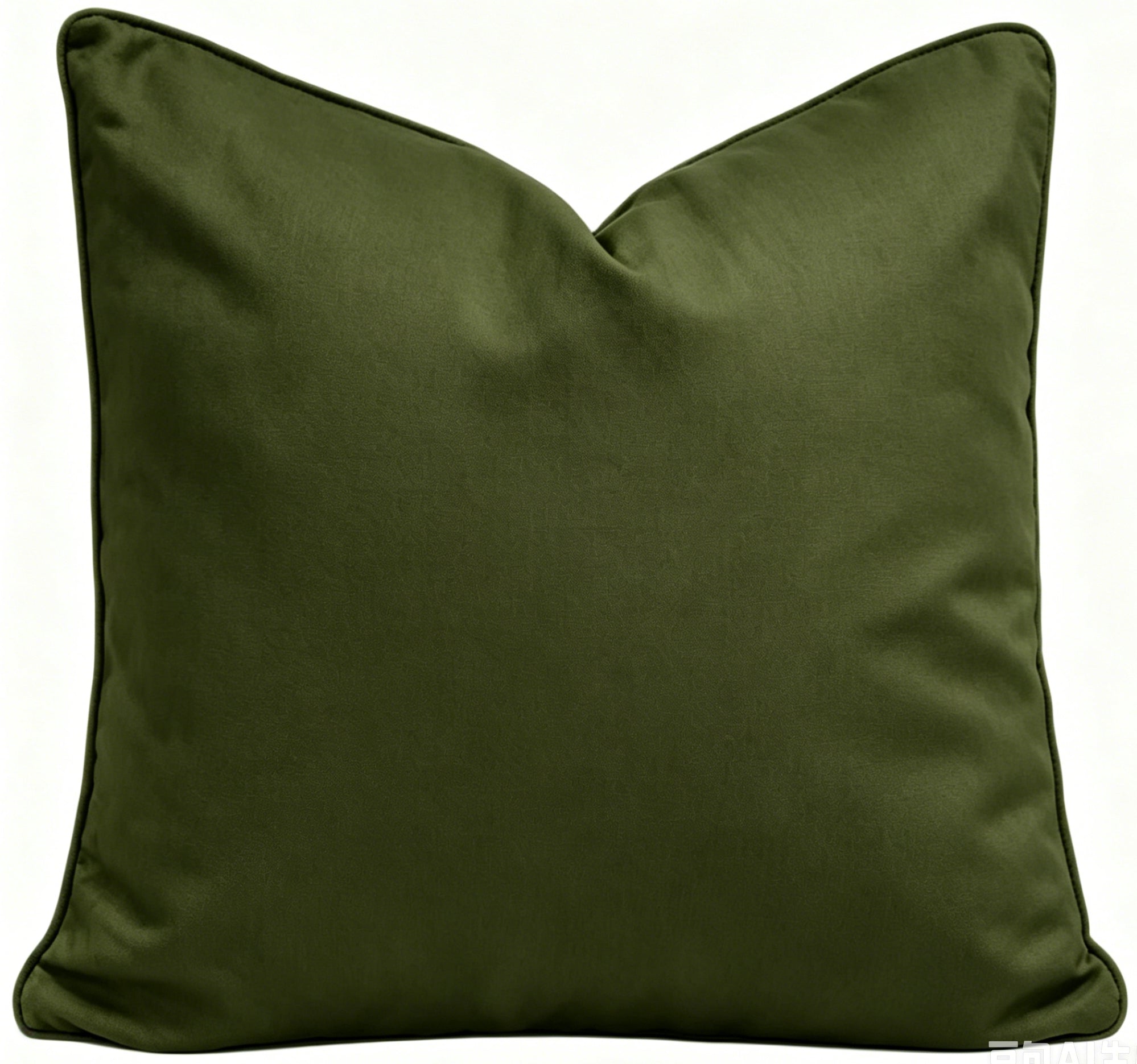 ABSTRACT CUSHION WITH FOIL OLIVE 45 X 45