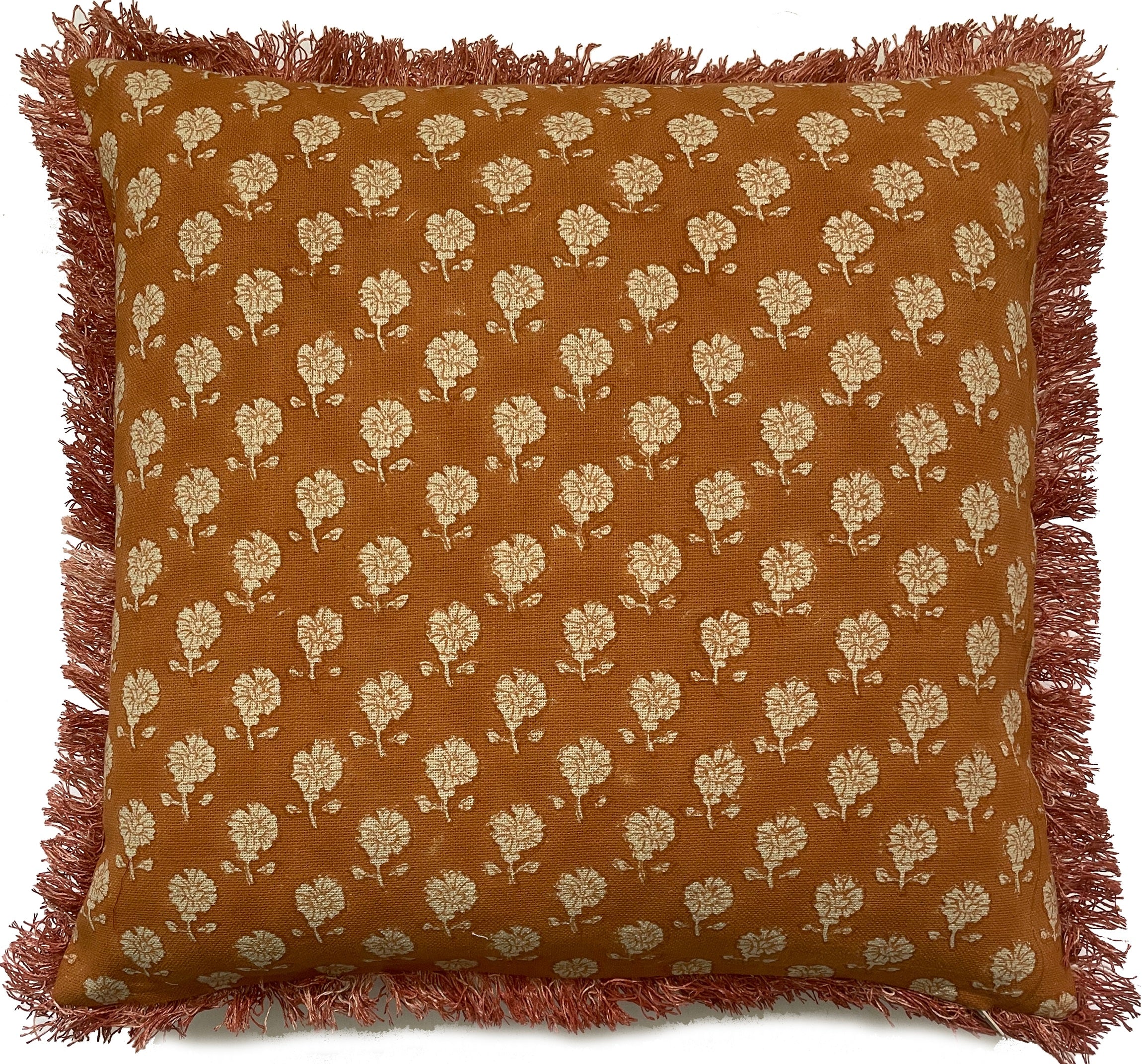 ORANGE  PRINTED CUSHION COVER 45X45