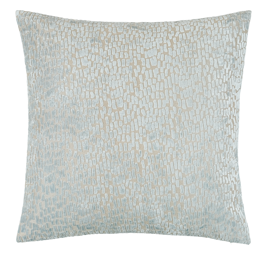 CUT VELVET DASHES BABY BLUE 43 X 43