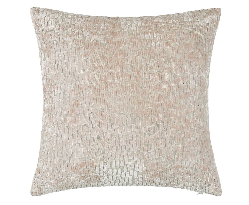 CUT VELVET DASHES BABY PINK  43 X 43
