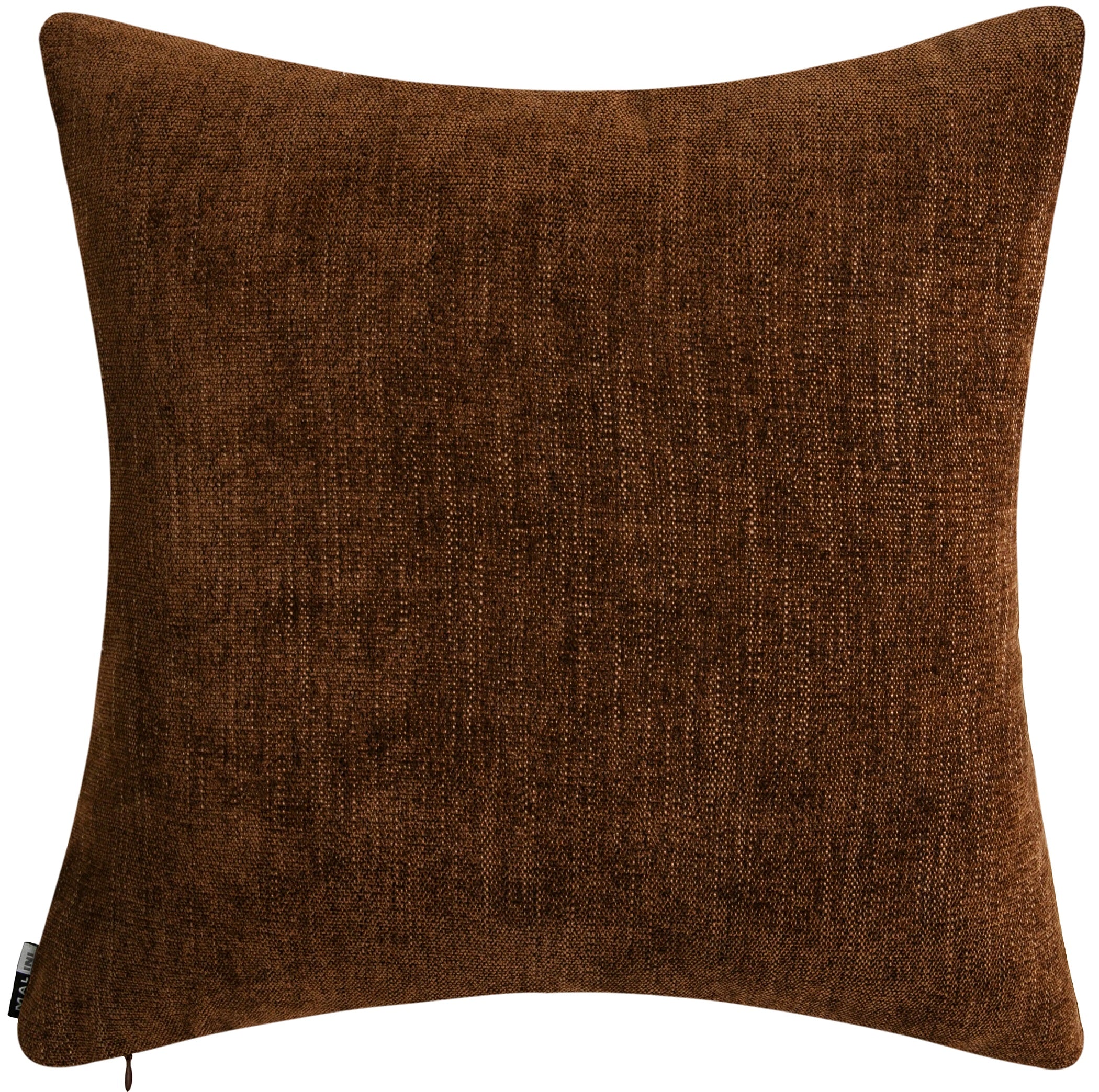 PATCH CHENILLE AND LINEN BROWN 45 X 45