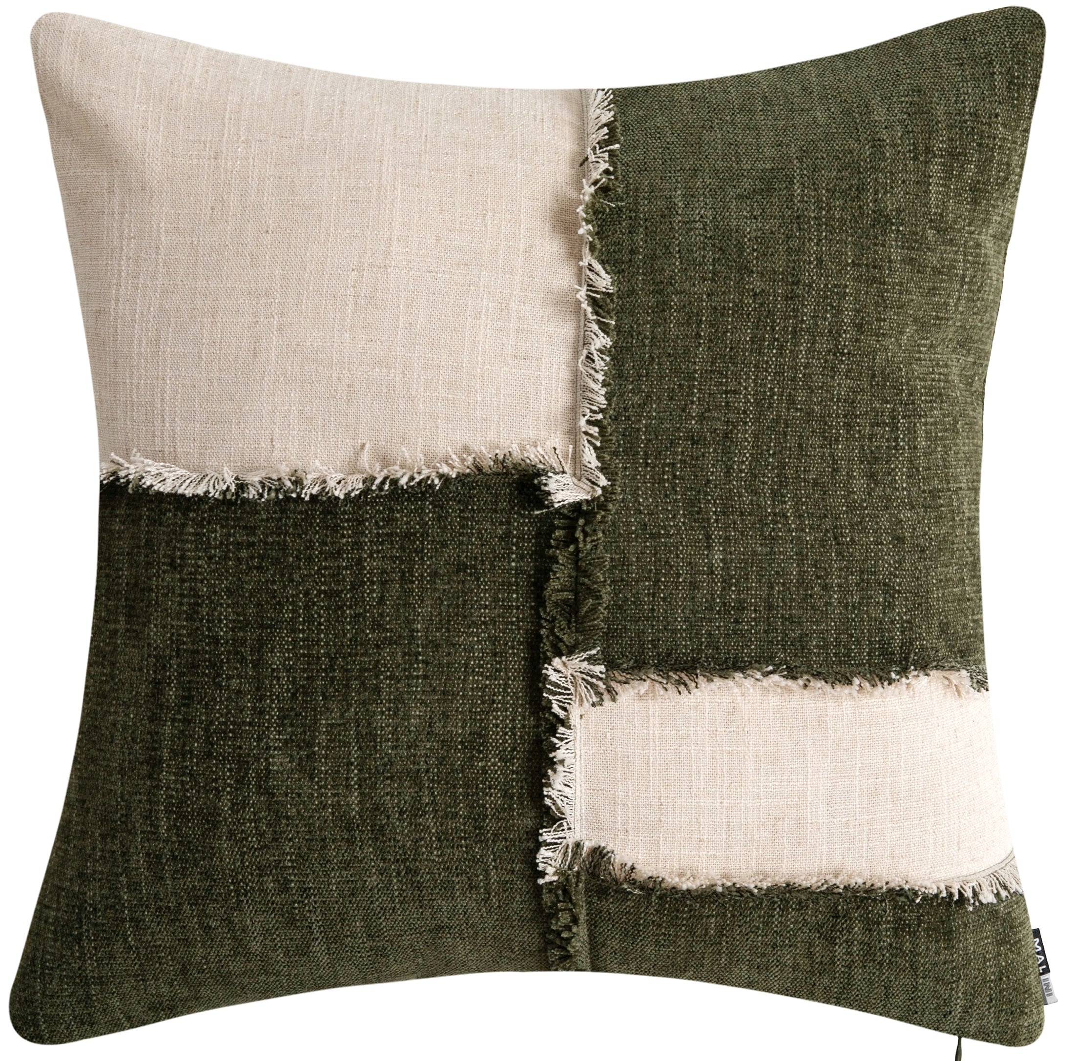 PATCH CHENILLE AND LINEN OLIVE 45 X 45
