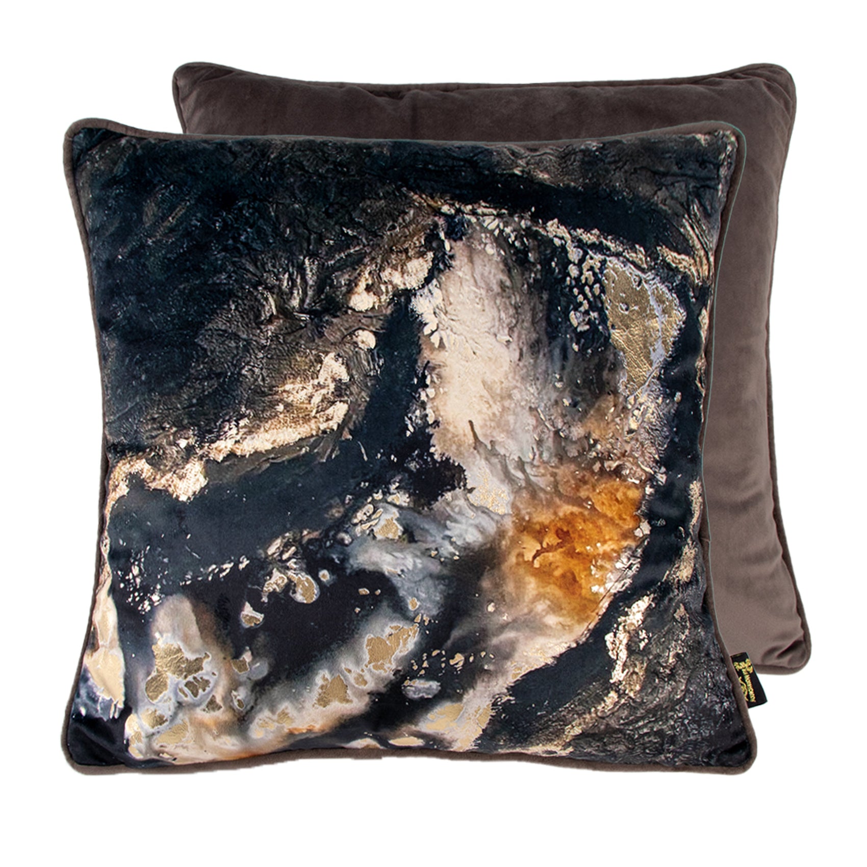 Malini Pollenca Black Splash Of Must Square Cushion 45x45
