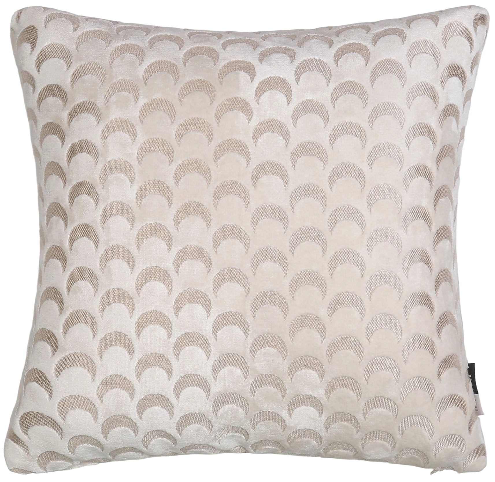 CUT VELVET CRESCENT IVORY 43 X 43