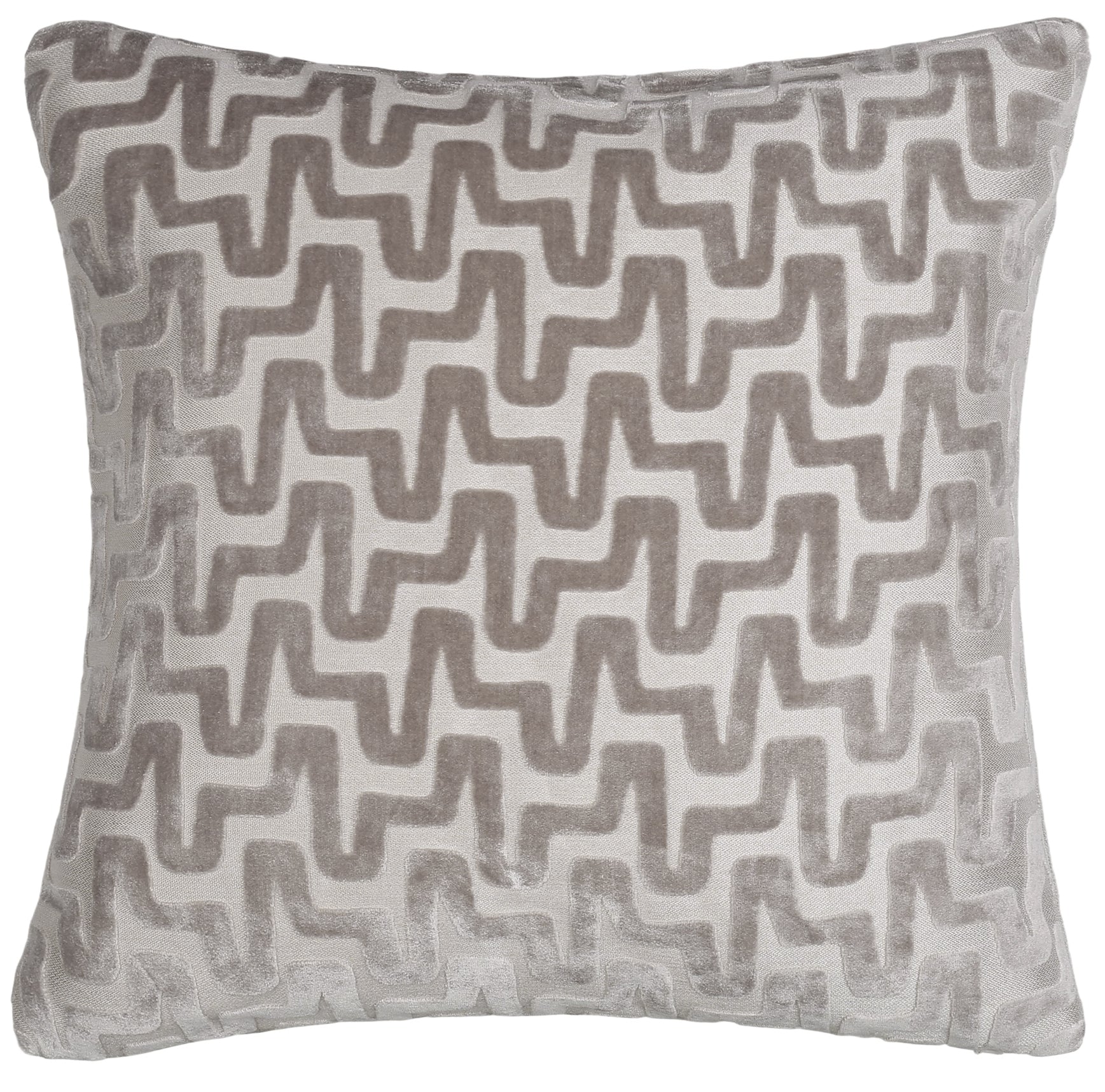 CUT VELVET STAGGERED LINE TAUPE 43 X 43