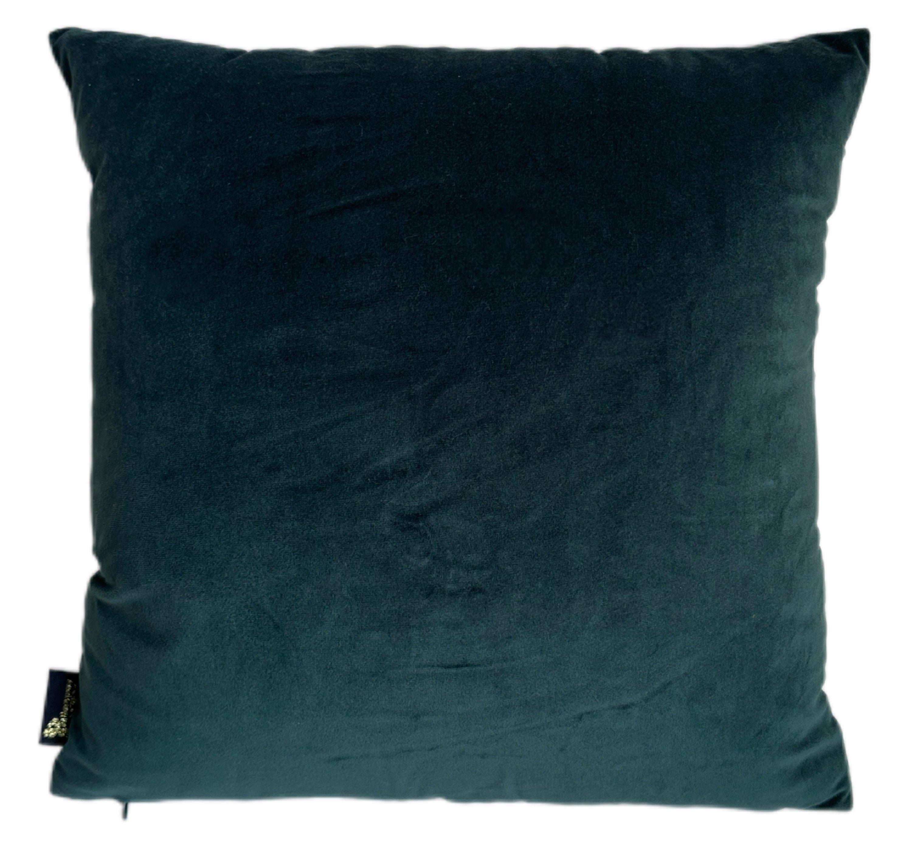 PAUL MONEYPENNY VELV CUSHION WITH BOW EMERALD 45 X 45
