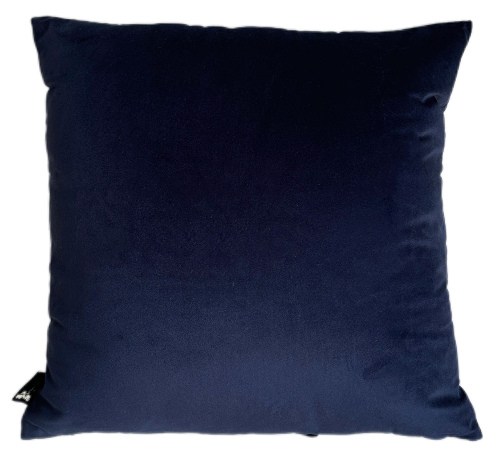 PAUL MONEYPENNY VELV CUSHION WITH BOW NAVY 45 X 45