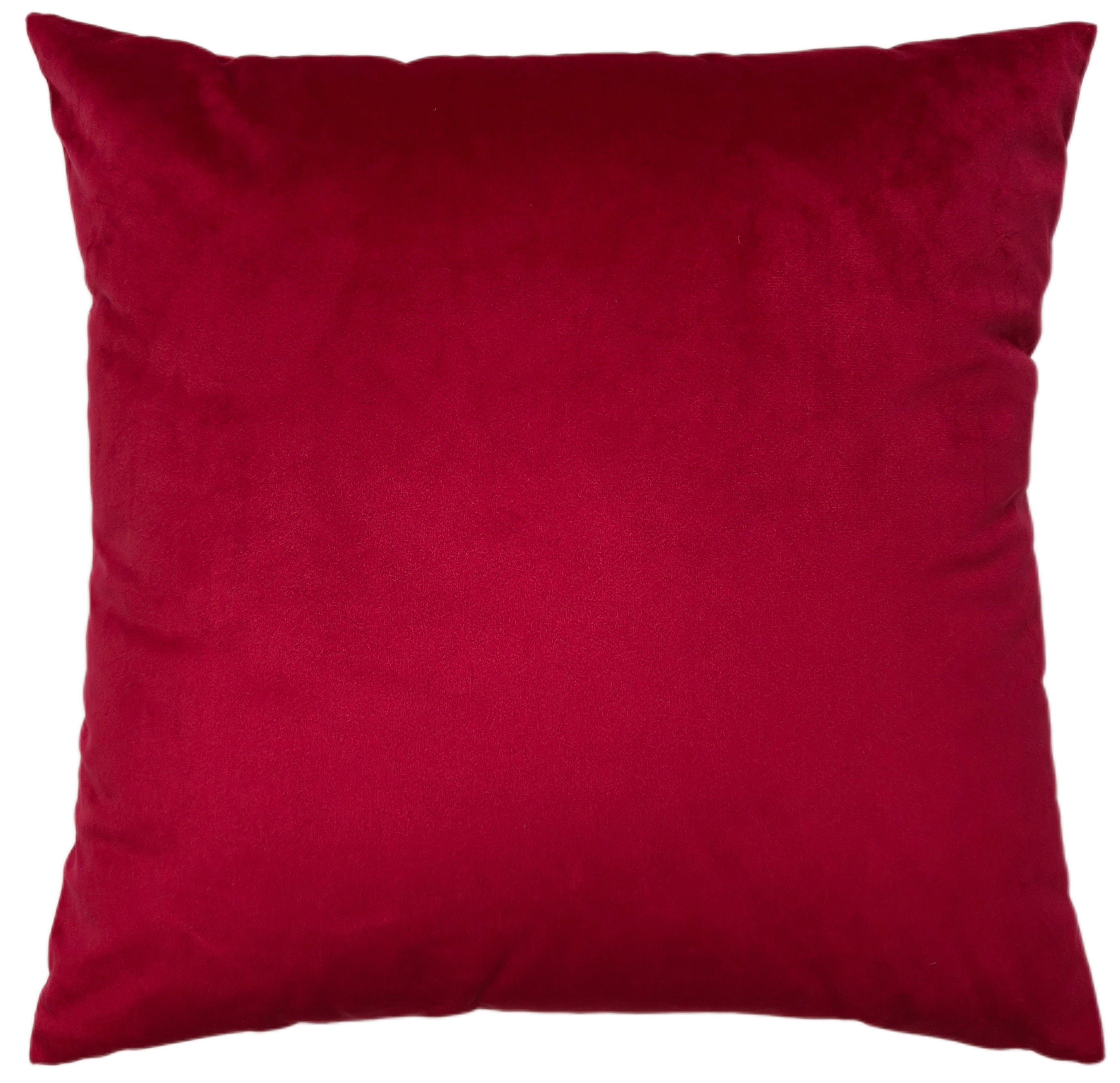 PAUL MONEYPENNY VELV CUSHION WITH BOW SCARLET 45 X 45