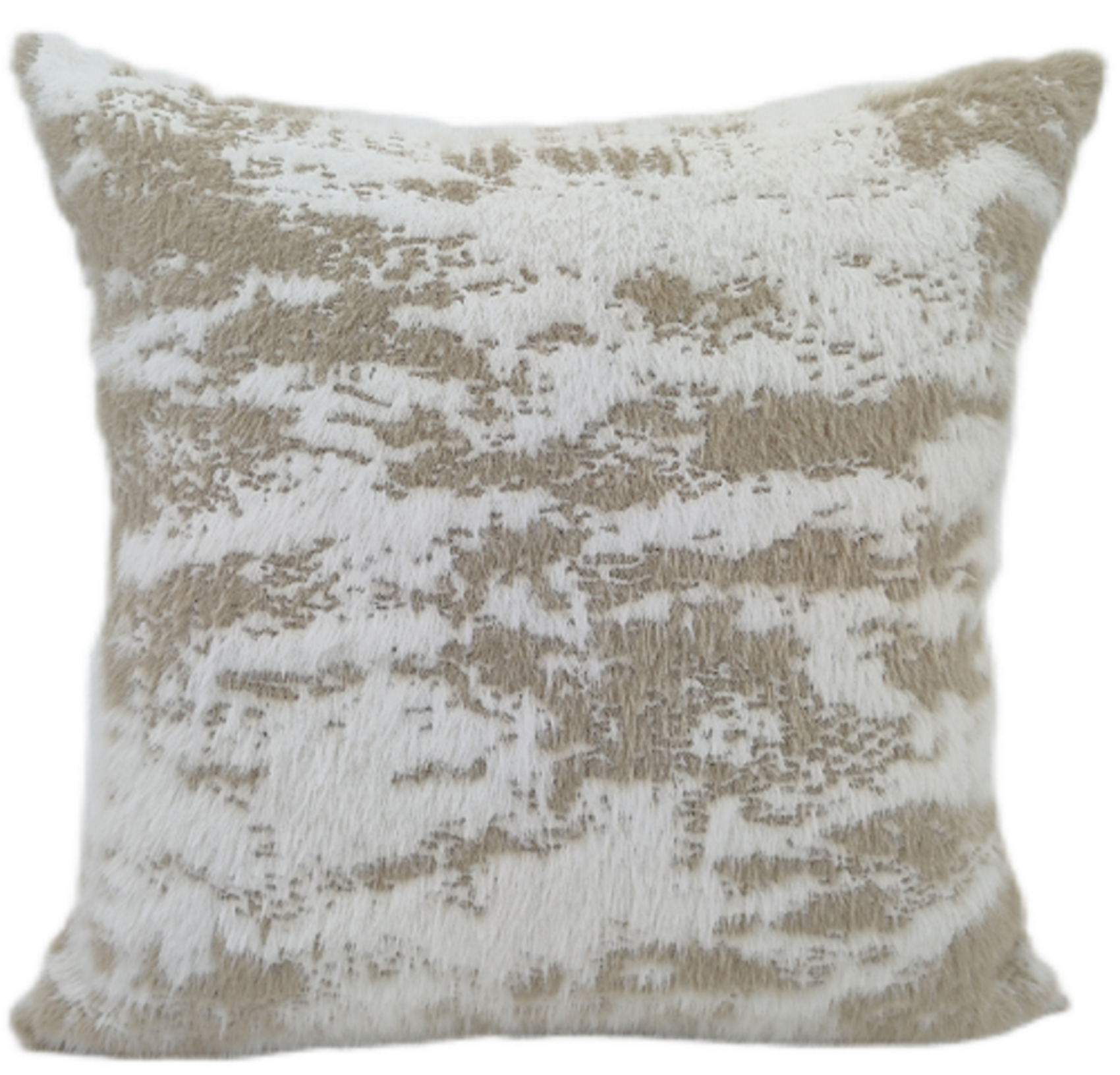 Malini Touchme Faux Animal Skin Natural Square Cushion 43x43