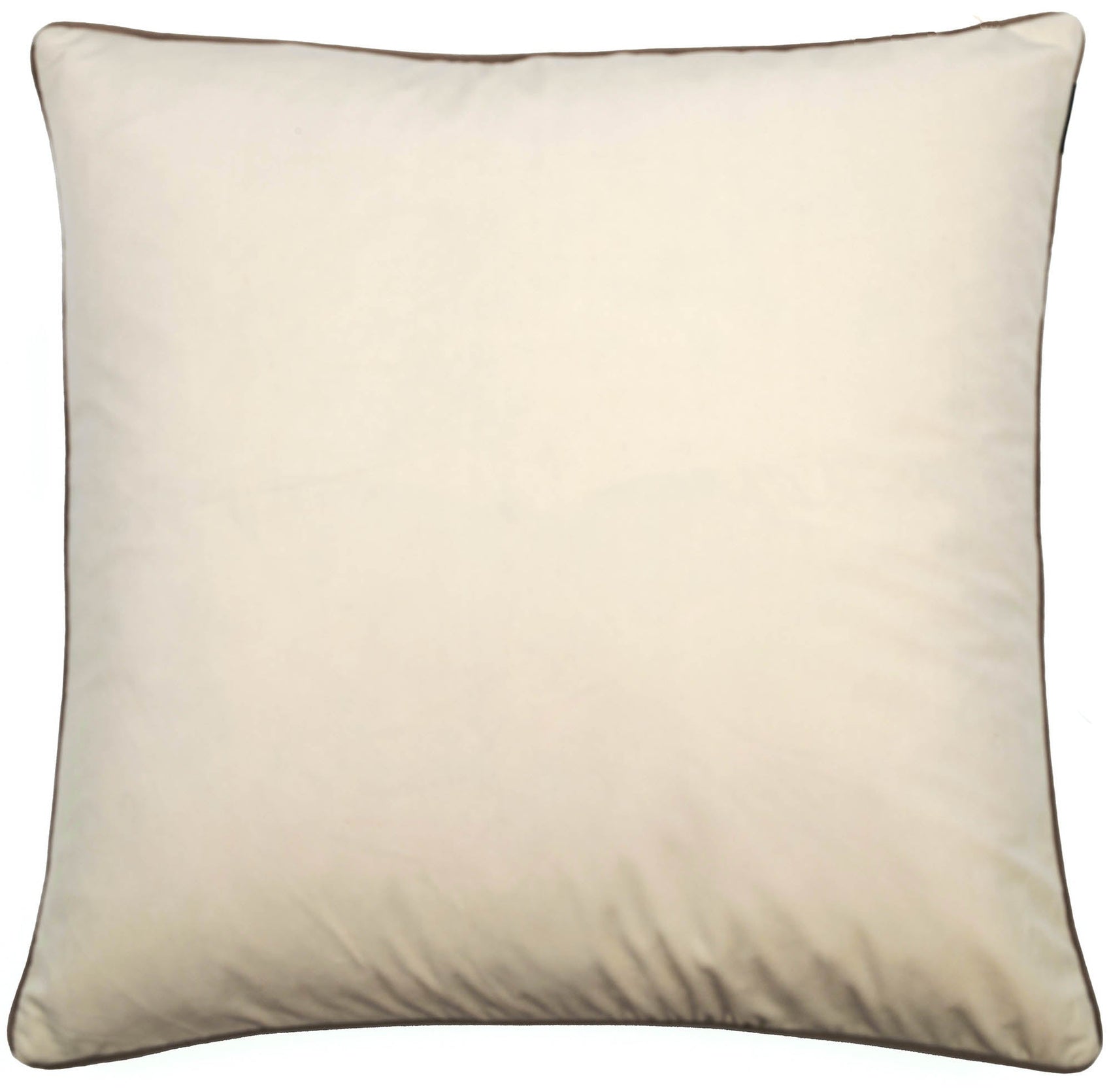 Malini Twofaced Velvet Black/Cream Taupe Piping Square Cushion 43x43