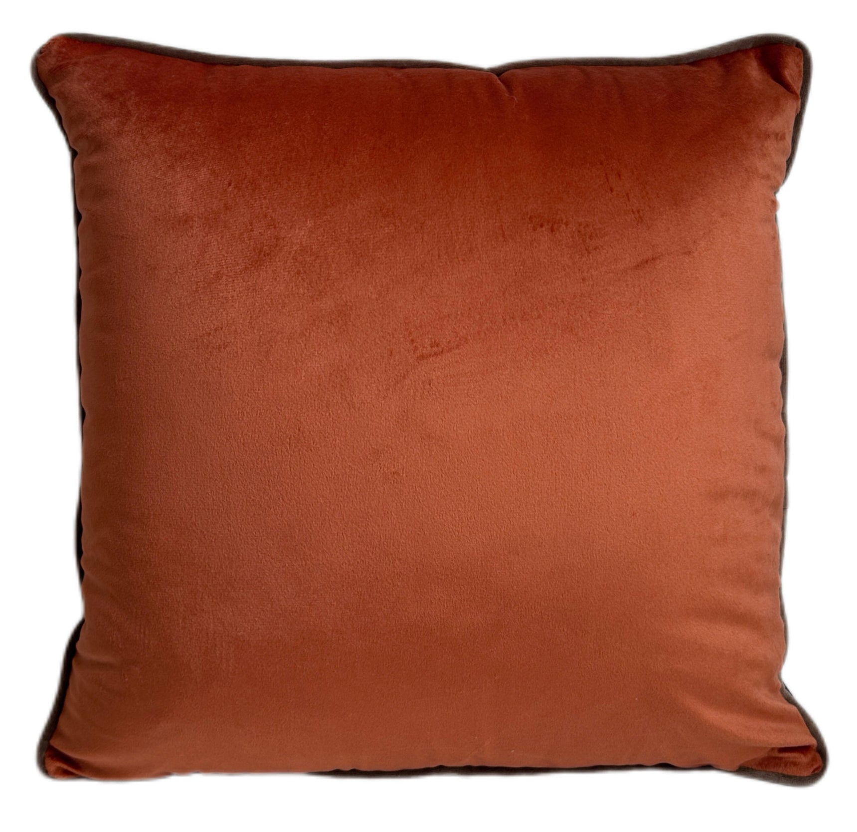 Malini Pm Dble Sided Velvet Brown/Choc Taupe Square Cushion 43x43
