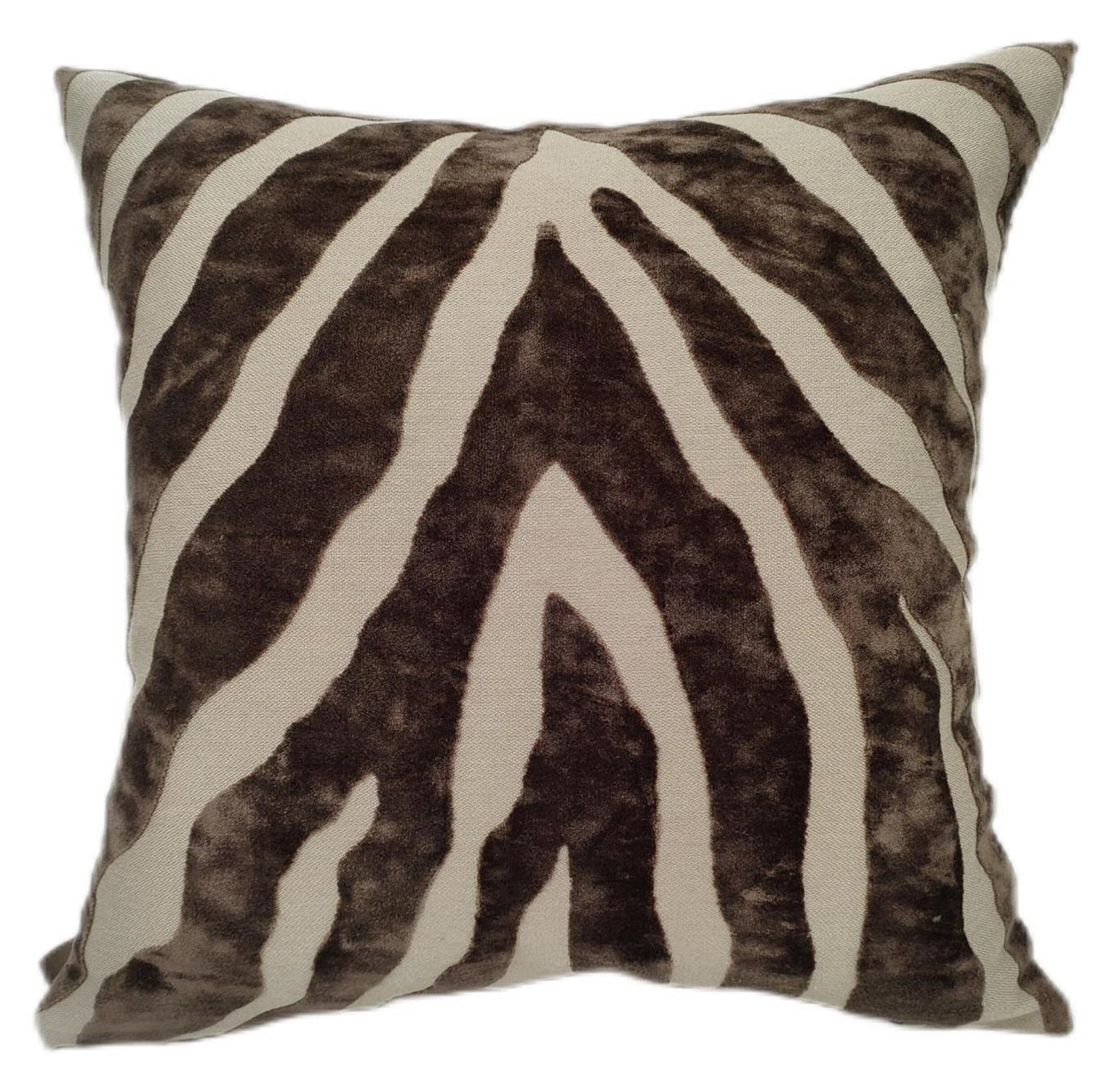 ZEBRA CUT VELVET PAUL MONEYPENNY CHOC  43 X 4