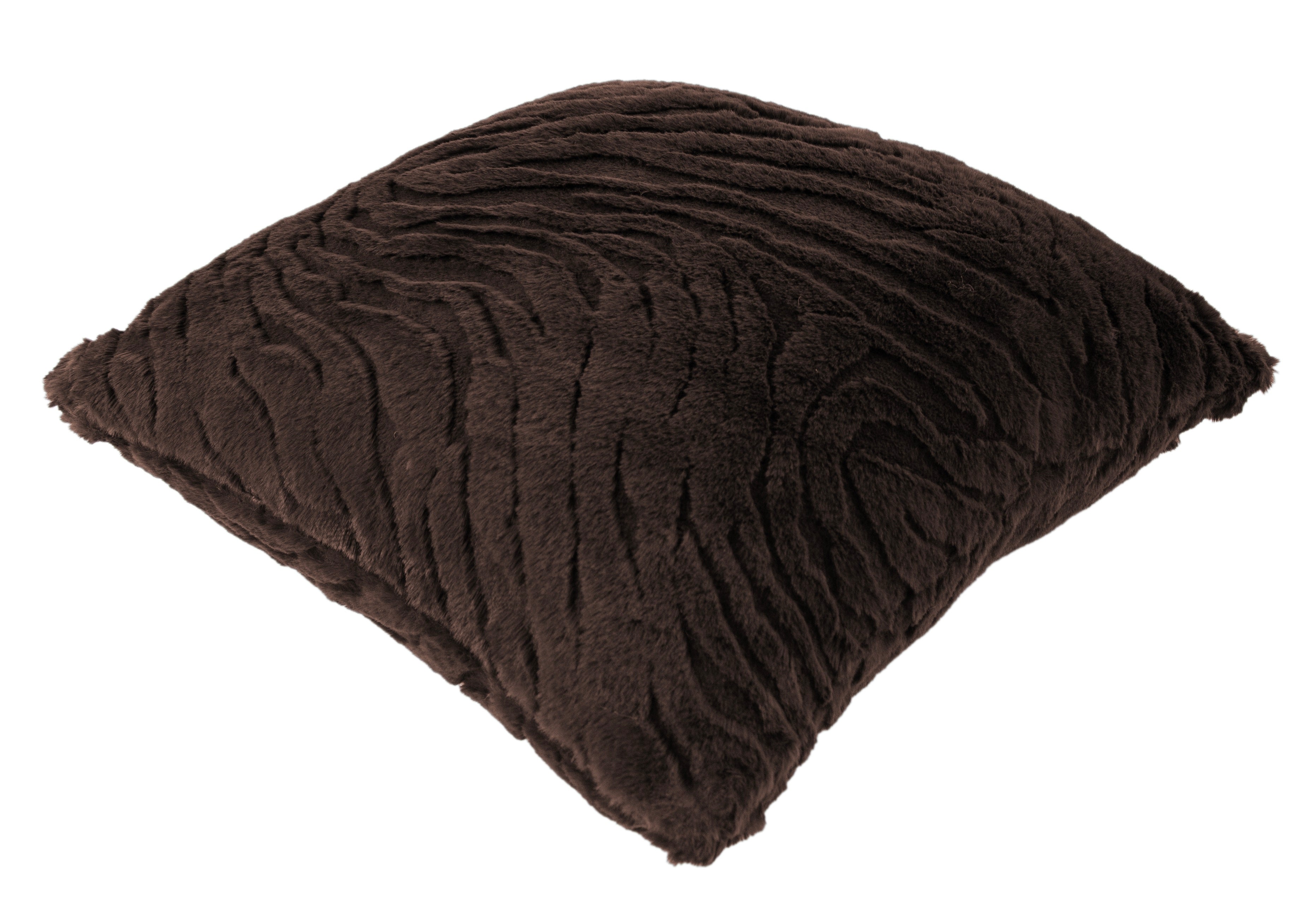 PM FAUX FUR THROW CHOC 45x45