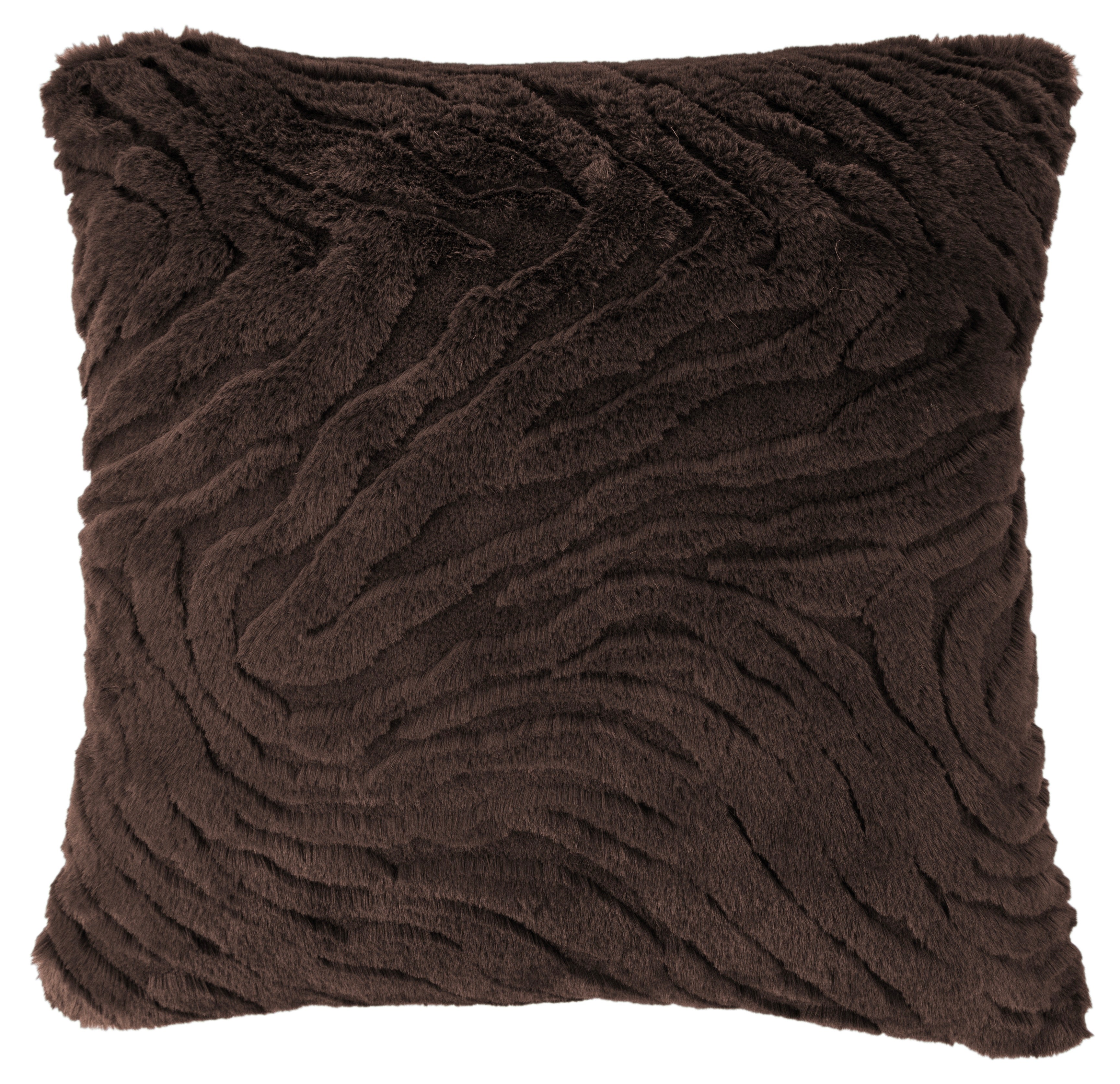 PM FAUX FUR THROW CHOC 45x45