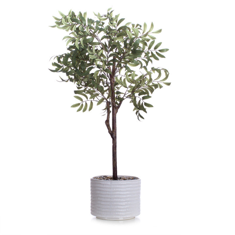 110cm Artificial Olive Tree in Ceramic Pot