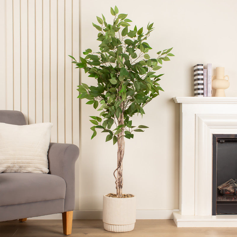 160cm Artificial Ficus Tree in cement pot