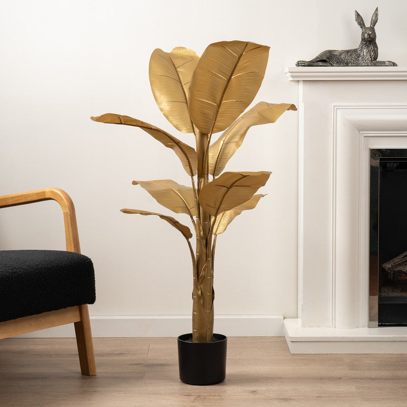 100cm Real Touch Gold Banana Tree