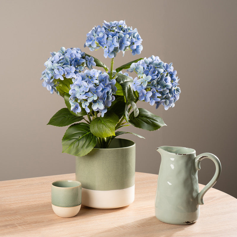 53cm Real Touch Blue Mophead Hydrangea