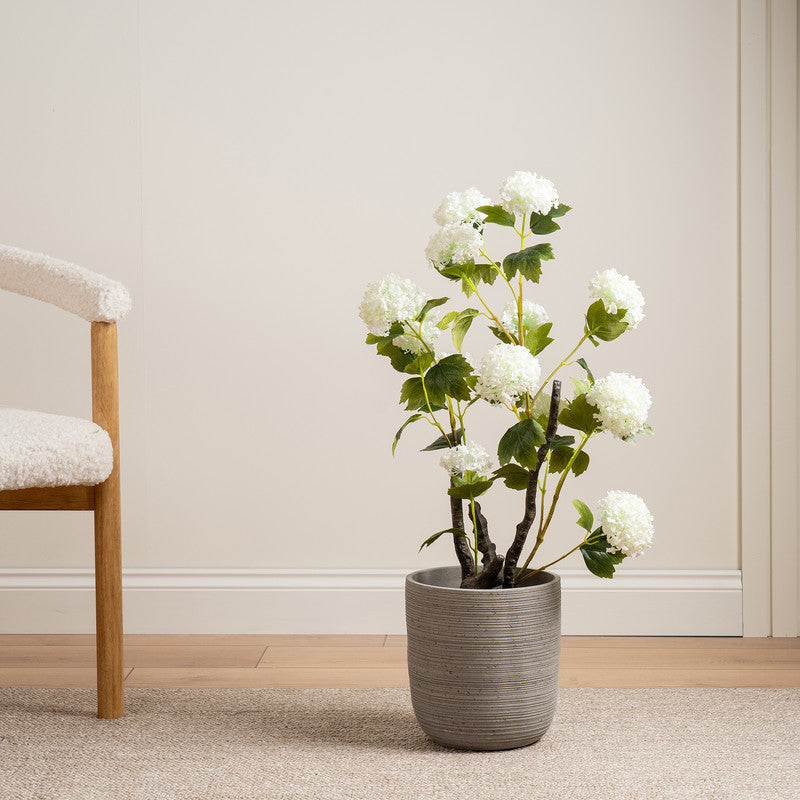 85cm Cream Potted Artificial Hydrangea Plant