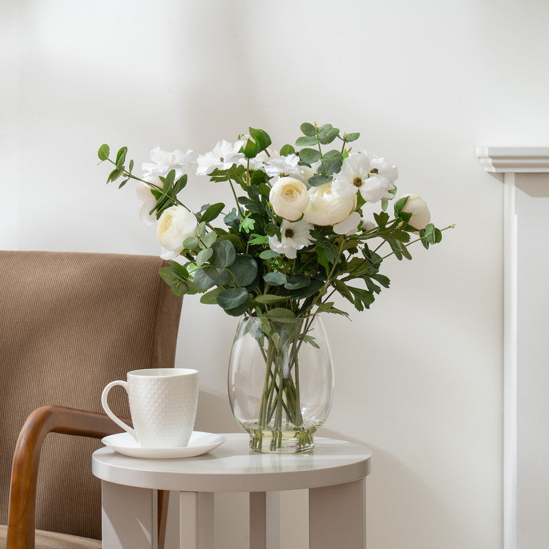 42cm Artificial Ranunculus Arrangement in Vase