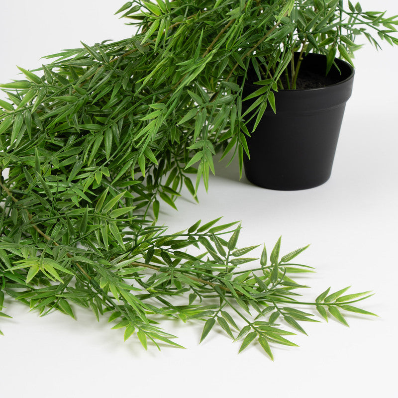 70cm Artificial Trailing Bamboo in Black Plastic Pot