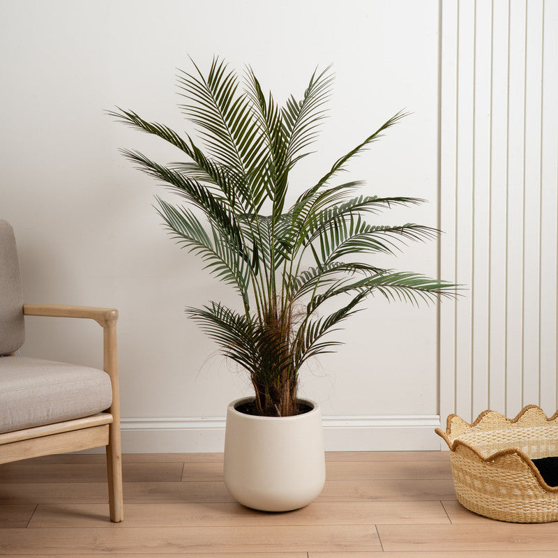 125cm Artificial Palm Tree in White Pot