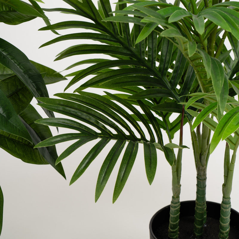 Set of 2 Artificial Palm & Money Tree Plants 60cm