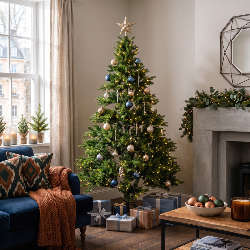 7ft Artificial Pre-Lit Christmas Tree