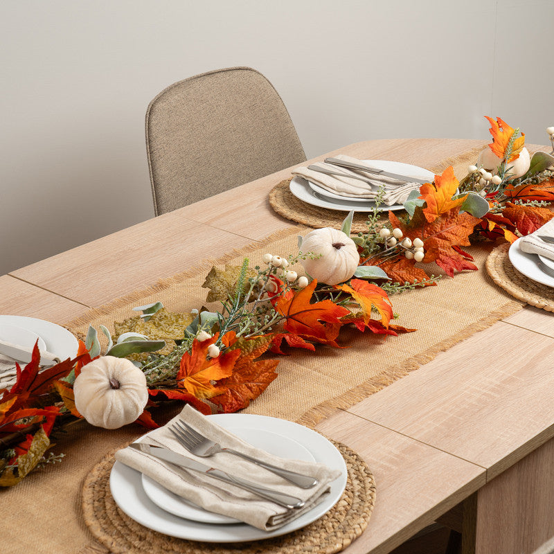 150cm Pumpkin Garland Green / Orange