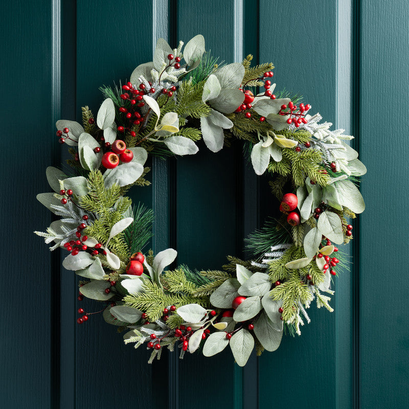 Rosehip Berry & Eucalyptus Wreath 58cm