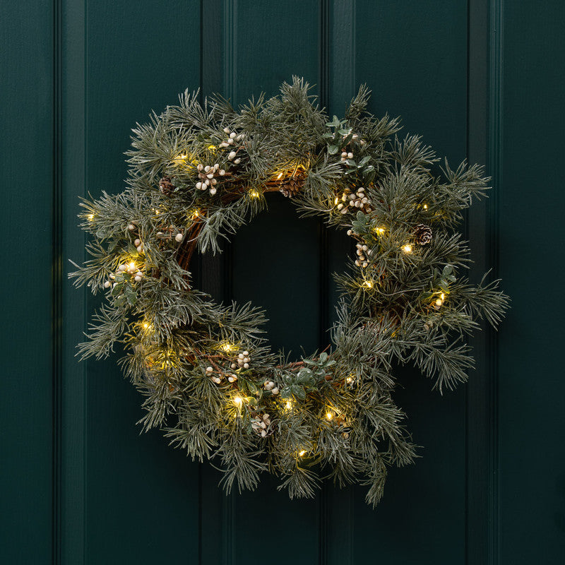 Natural Feel Wreath with lights 40cm