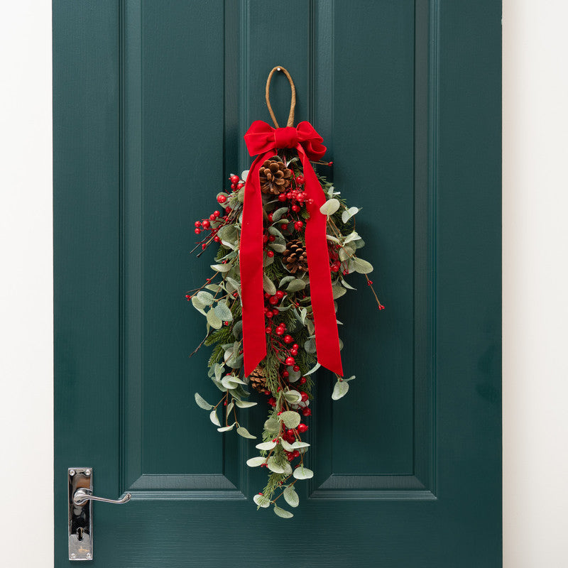 Red Berry & Eucalyptus Swag 55cm