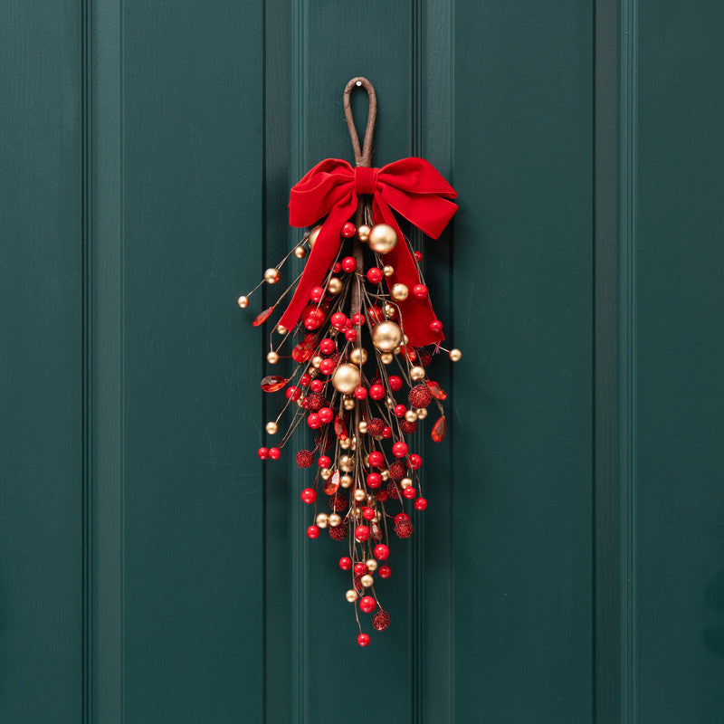 Red Bauble and Berry Swag